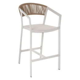 Σκαμπό Με Μπράτσα HM5892.22 Μεσαίου Ύψους 56x58x105cm White