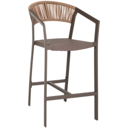 Σκαμπό Με Μπράτσα HM5892.23 Μεσαίου Ύψους 56x58x105cm Champagne