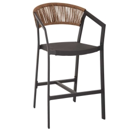 Σκαμπό HM5892.31 Μεσαίου Ύψους 57x57x99,5cm Anthracite