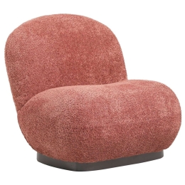 Πολυθρόνα Beany HM9591.02 85x82x77cm Με Μπουκλέ Ύφασμα Pink Ύφασμα