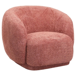 Πολυθρόνα Karpen HM9600.02 93x87x78cm Με Μπουκλέ Ύφασμα Pink Ύφασμα
