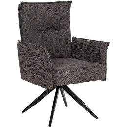 Πολυθρόνα Zorin HM9846.03 64x66x94,5cm Grey Μέταλλο,Ύφασμα