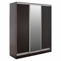 Ντουλάπα Adler HM2461.02 Τρίφυλλη Συρόμενη Με Καθρέπτη 183x60x220cm Wenge Τρίφυλλη