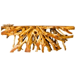 Κονσόλα HM9369 150x40x70cm Από Μασίφ Teak Ξύλο Natural Ξύλο