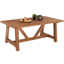Τραπέζι Pluton HM7922 200x100x75cm Natural Ξύλο