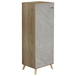 Παπουτσοθήκη - Ντουλάπι Alvaro HM8954.11 50x38x135cm Εφέ Μαρμάρου Sonoma-Light Grey Μελαμίνη