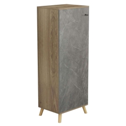 Παπουτσοθήκη - Ντουλάπι Alvaro HM8954.14 50x38x135cm Εφέ Μαρμάρου Sonoma-Stone Μελαμίνη