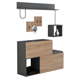 Έπιπλο Εισόδου Cerb HM8957.11 120x20x72cm Sonoma-Grey Μελαμίνη