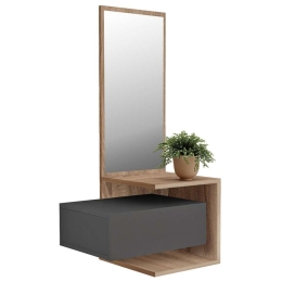 Έπιπλο Εισόδου Με Καθρέπτη Meara HM8984.11 49,1x31,3x90cm Sonoma-Grey Μελαμίνη