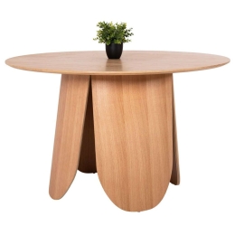 Τραπέζι Τραπεζαρίας Στρογγυλό Denty HM9612.01 Φ120x75cm Oak Mdf