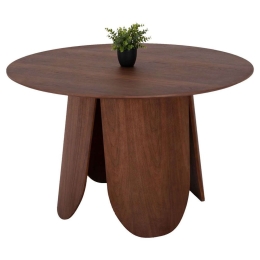 Τραπέζι Τραπεζαρίας Στρογγυλό Denty HM9612.02 Φ120x75cm Walnut Mdf