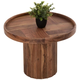 Τραπέζι Σαλονιού Rajjeh HM9693 Φ60x45cm Walnut