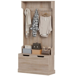 Έπιπλο Εισόδου Kaylor HM2475.01 93x34x180cm Sonoma Mdf