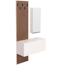 Έπιπλο Εισόδου Με Καθρέπτη Myles HM18080.01 100x37x200cm Sonoma-White Μελαμίνη