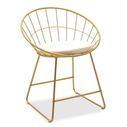 Καρέκλα Seth 058-000021 58x50x71cm Gold-White