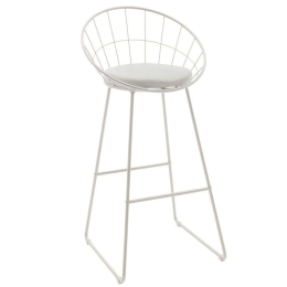 Σκαμπό Μπαρ Seth 058-000060 52x52x99cm White