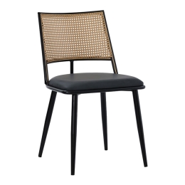 Καρέκλα Giulia 058-000065 49x52x80cm Natural-Dark-Grey