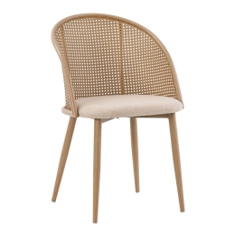 Καρέκλα Riccardo 058-000068 56x52x82cm Natural-Beige