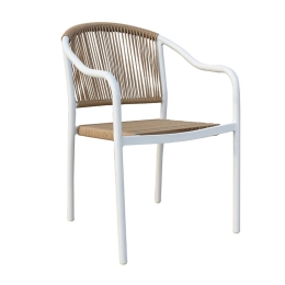 Πολυθρόνα Αλουμινίου Martel 6.02 50x63x81cm White Zita Plus
