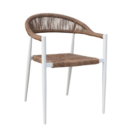 Πολυθρόνα Αλουμινιου Valeria 6.0207 57x57x78cm Natural-White Zita Plus