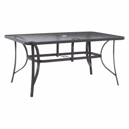 Τραπέζι Bruno HM5145.11 150X90Χ75cm Με Τρύπα Για Ομπρέλα Φ38 Grey
