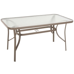 Τραπέζι Κήπου Bruno HM5106.04 140x80x71cm Champagne