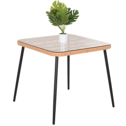 Τραπέζι Κήπου Allegra HM5536.11 79,5x79,5x72,5cm Natural