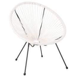 Πολυθρόνα Τύπου Φωλιά Acapulco HM5872.12 71x72x80cm Black-White
