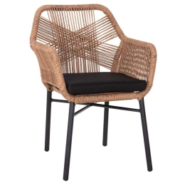 Πολυθρόνα Topin HM6048.02 57x65x84cm Black-Beige