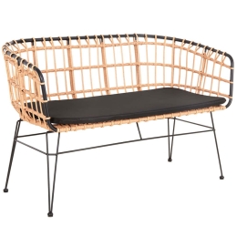 Παγκάκι Allegra HM5692.11 125x60x77cm Natural-Black