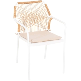 Πολυθρόνα Trotter HM5865.12 56x60x85cm White-Beige