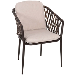 Πολυθρόνα Bolly HM6080 58,5x67x86cm Brown-Beige