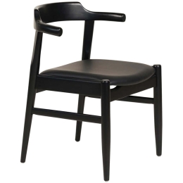 Πολυθρόνα Cersei HM9946.02 57x54x74cm Black Rubberwood,Pu