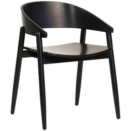 Πολυθρόνα Canop HM9950.02 56,5x61x74cm Black Ξύλο