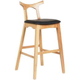 Σκαμπό Bar Usopp HM9951.01 43x41x100cm Oak Rubberwood,Pu