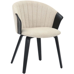 Καρέκλα Jesper HM9977.02 61x54x74cm Ecru Ξύλο,Ύφασμα