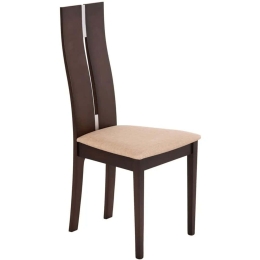 Καρέκλα Tower HM0071.01 45x51x103cm Walnut-Beige Ξύλο,Ύφασμα