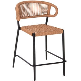 Σκαμπό Bar Eulo HM6087.03 60x56,5x99cm Black-Beige