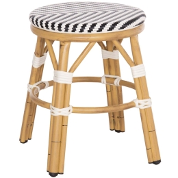 Σκαμπό Chino HM6285.03 Φ36x46cm Black-White