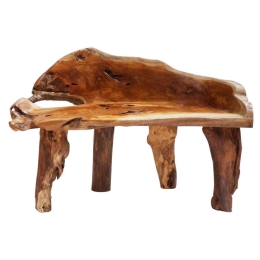 Παγκάκι HM9398 100x40/50x80cm Από Μασίφ Ξύλο Τeak-Natural Ξύλο