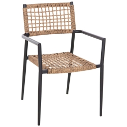 Καρέκλα Trilan HM6044.02 57x59x85cm Black-Natural
