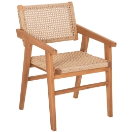 Πολυθρόνα Bjorn HM9403.11 54,5x61x85cm Natural Ξύλο,Σχοινί