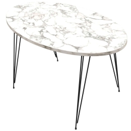 Τραπέζι Σαλονιού Granit HM18177.01 90x50x42cm Marble Effect White