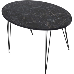 Τραπέζι Σαλονιού Granit HM18177.02 90x50x42cm Marble Effect Black