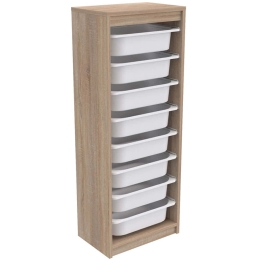 Συρταριέρα Παιδική Sani HM18201.03 45,5x29,6x118,5cm Sonoma-White