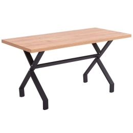 Τραπέζι Lana HM18221.04 140x70x72,5cm Natural Μελαμίνη,Μέταλλο