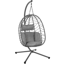 Κρεμαστή Φωλιά Millie HM5997.10 90x75x190cm Grey