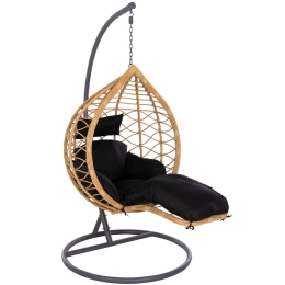 Κρεμαστή Φωλιά Gracie HM5755.02 Φ104x200cm Natural-Black