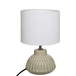 Φωτιστικό Επιτραπέζιο Κεραμικό 07.173218 28cm Grey-White Κεραμικό