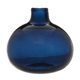 Βάζο 07.189165D Φ12x11cm Γυάλινο Blue Γυαλί